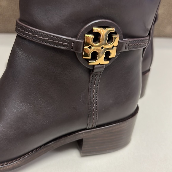 🔥🔥🔥Tory Burch Miller Brown Leather Boots - Picture 2 of 13